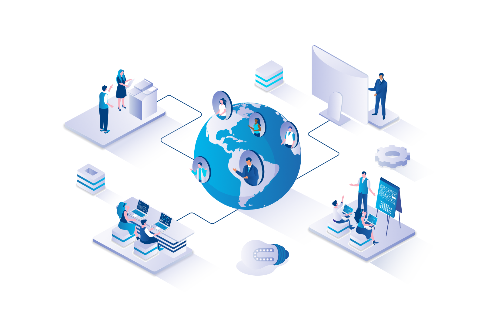 Kommunikationsnetzwerk das Menschen verbindet